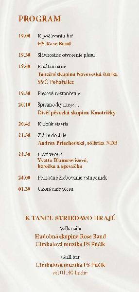 Program IX. Slovenského plesu